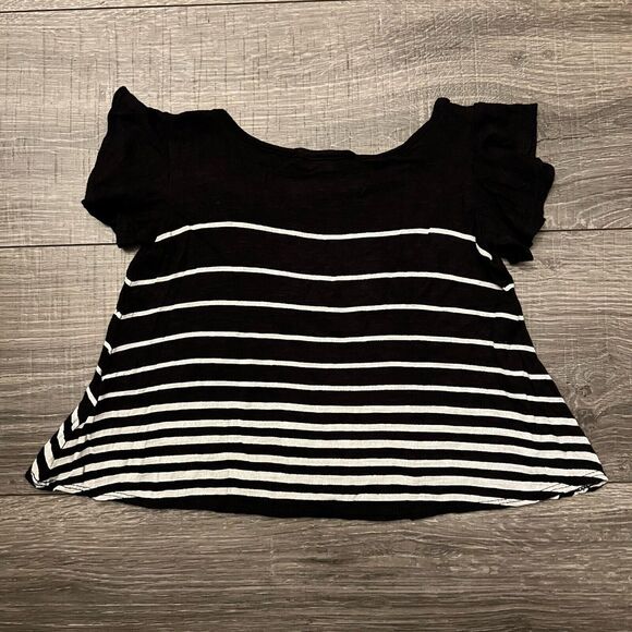 Ta-eam Collection T Shirt Baby Girls sz 2T Black White Stripe Polka Dot Pink Bow - Picture 2 of 8